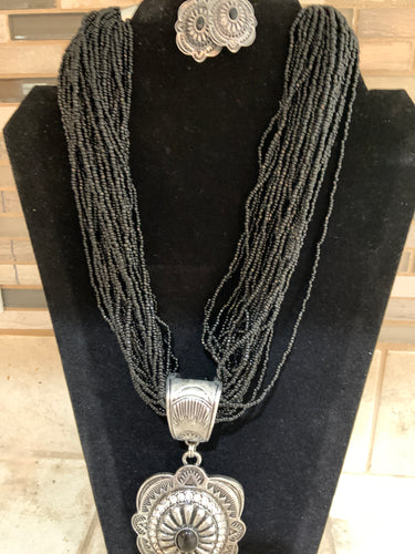 Necklace with large Concho