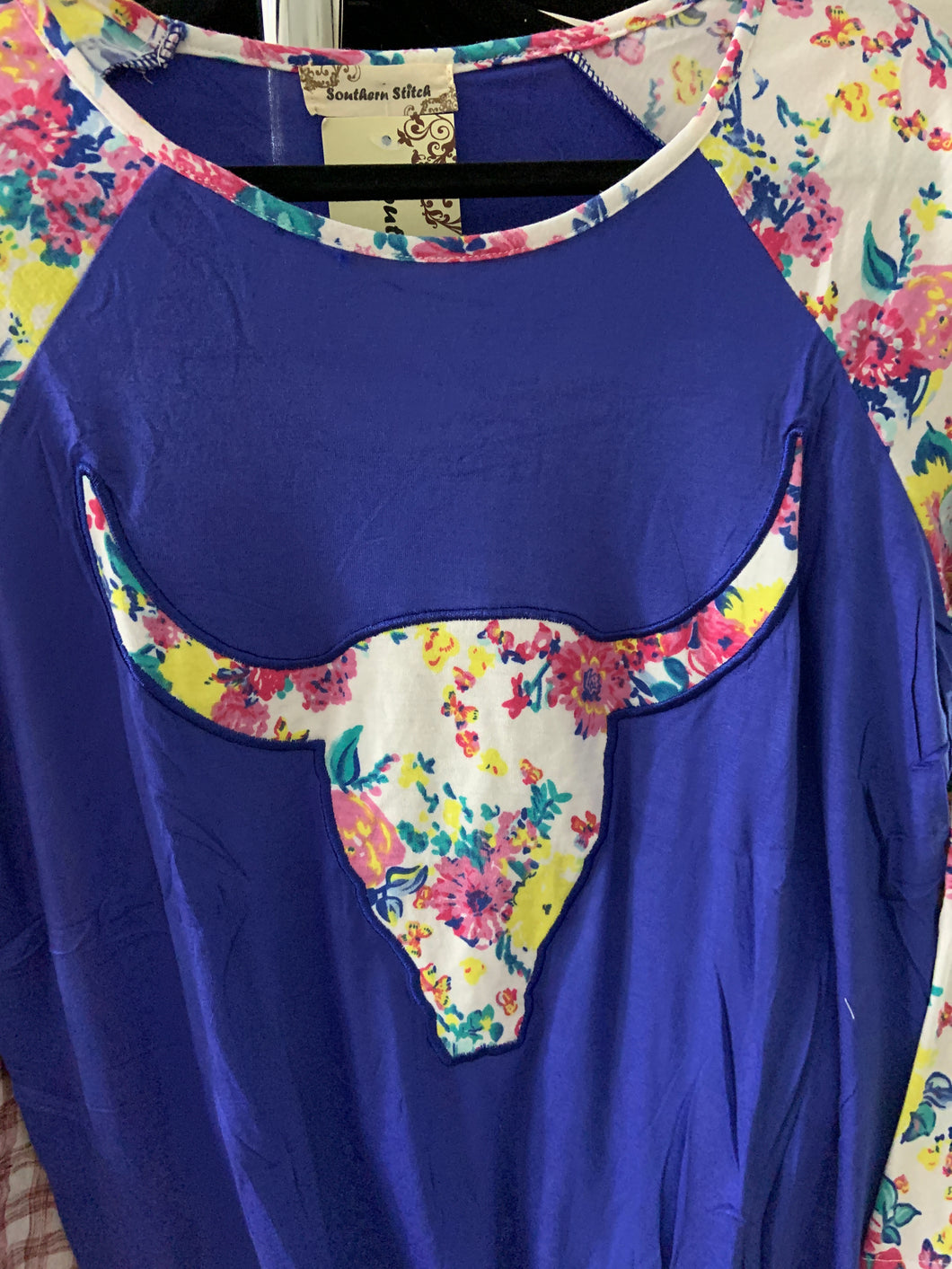 Southern states floral rayon stretchy  topbull