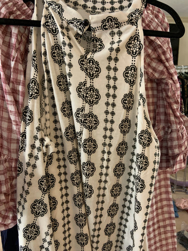 Black and white long dress