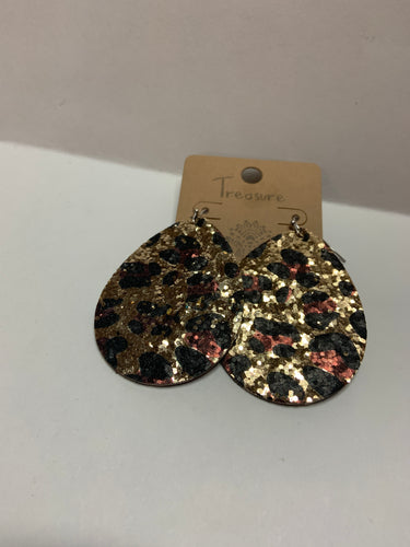 Glittery teardrop earrings
