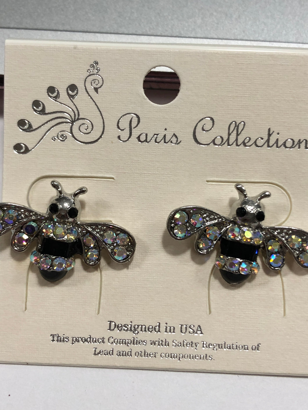 Bee post earrings