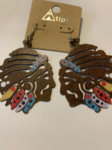 Indian head earrings