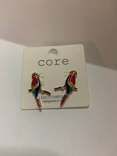 Parrot post earrings