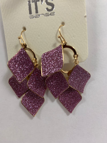Dark purple dangle earrings
