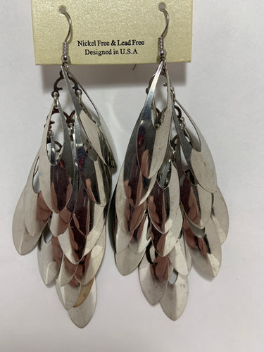 Silver dangle earrings