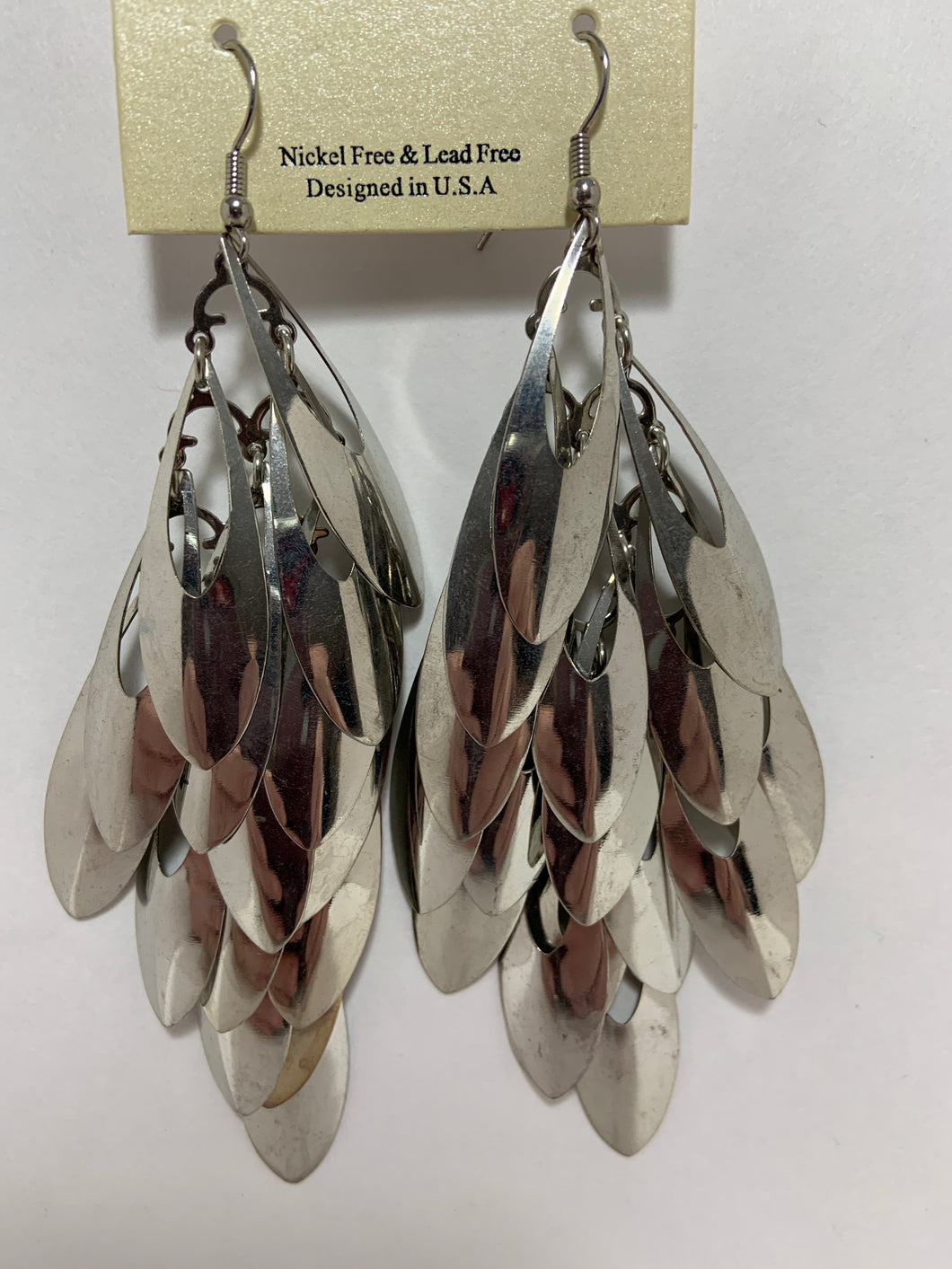 Silver dangle earrings