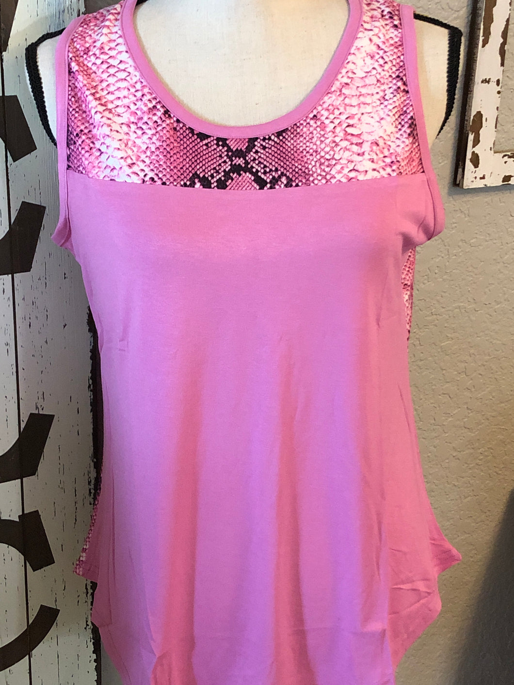 Pink python tank