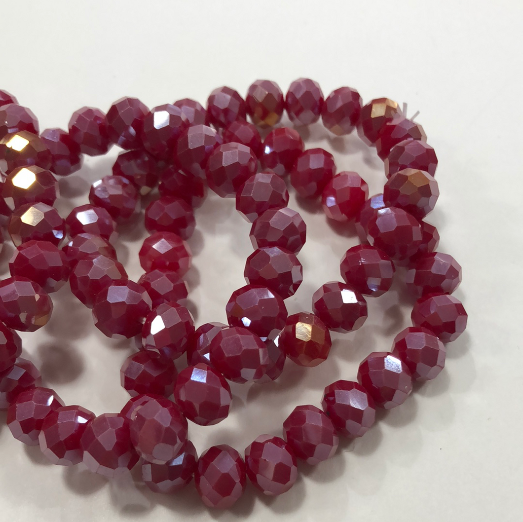 Frosted chunky cherry beads