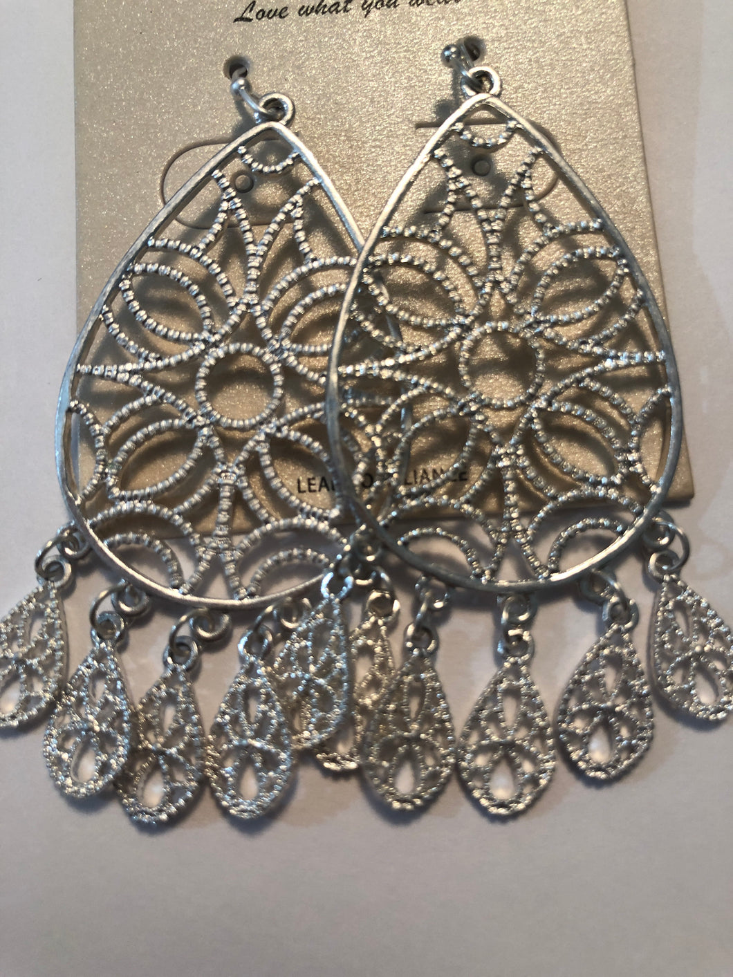 Earrings silver tone 678