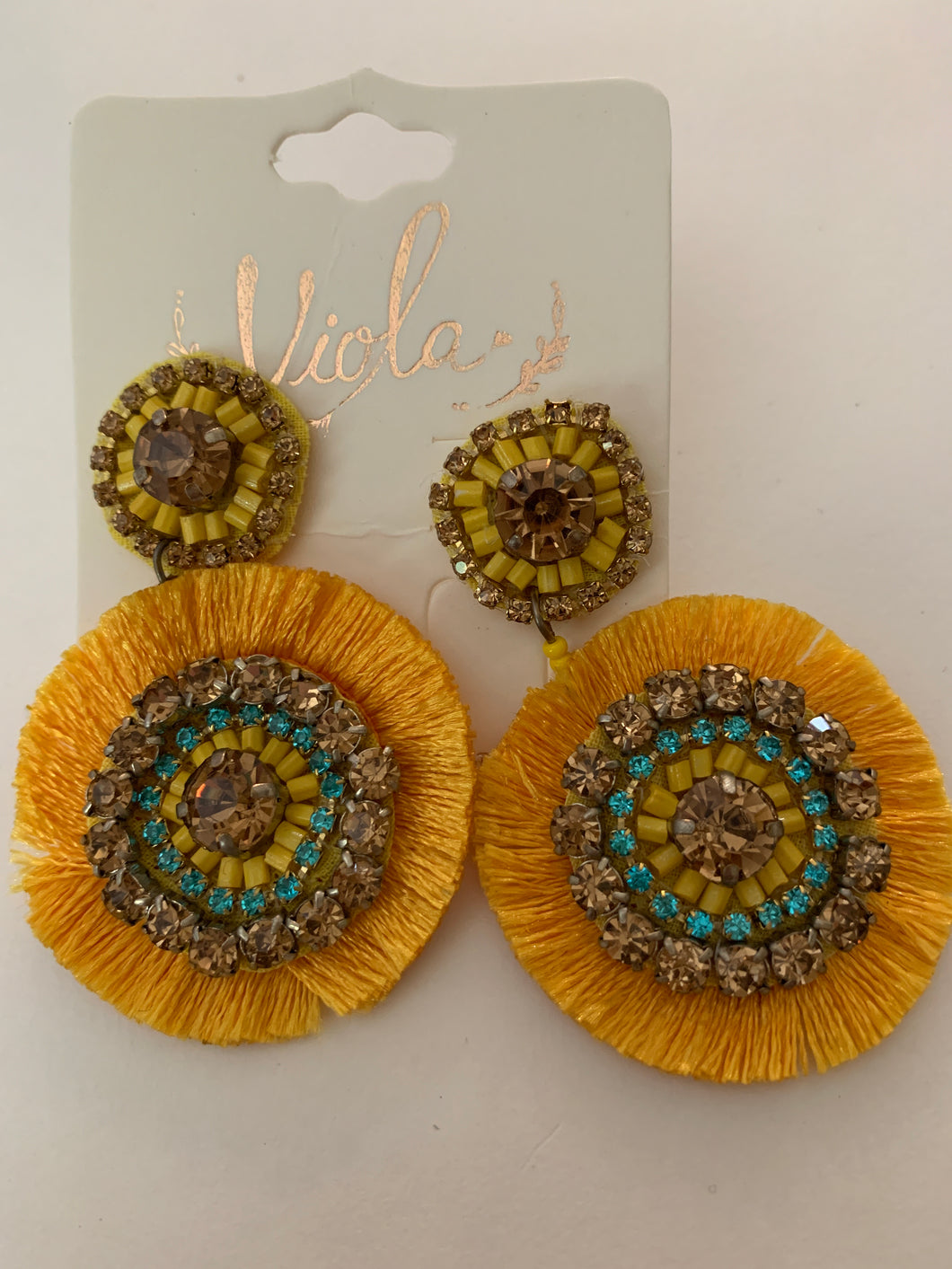 Earrings yellow