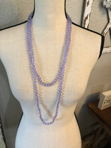 Lt purple beaded necklace