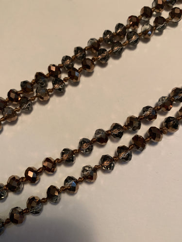 Beads brown/clear ombré