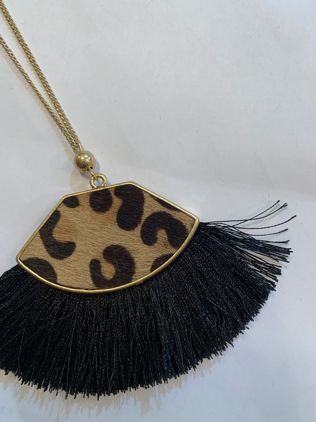 Black cheetah necklace