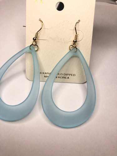 Blue acrylic earrings