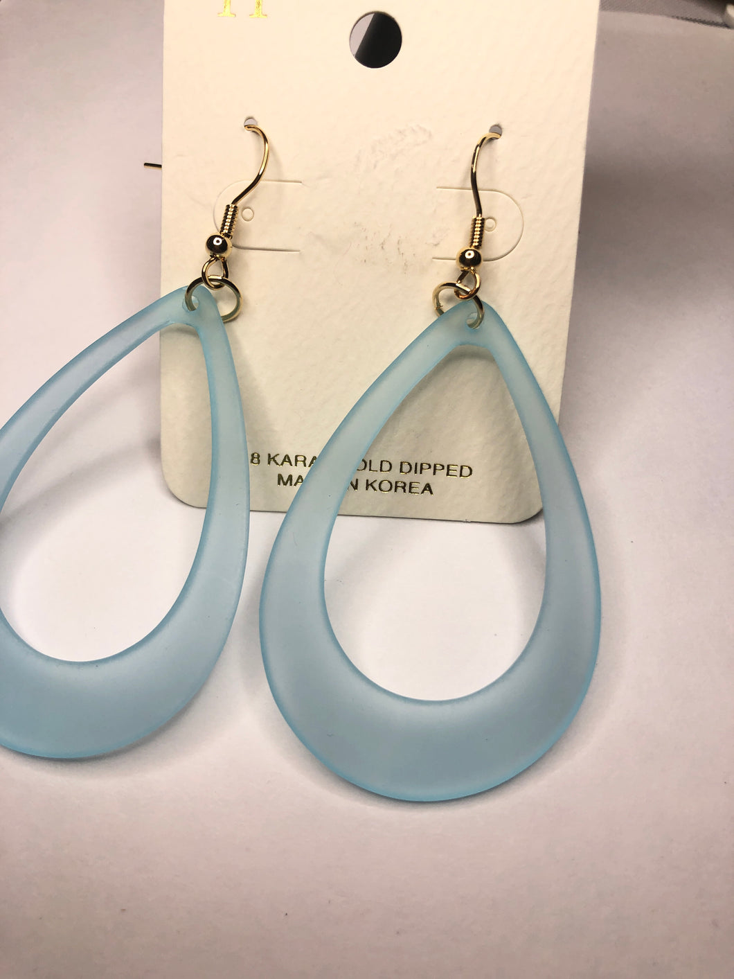 Blue acrylic earrings