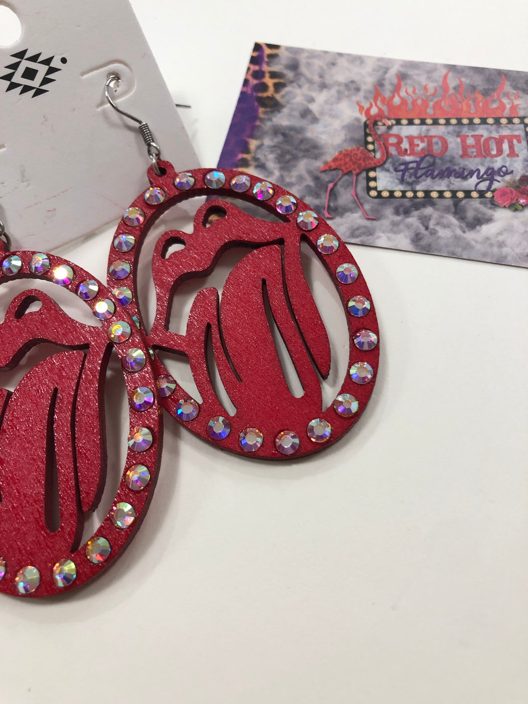 Red rock earrings
