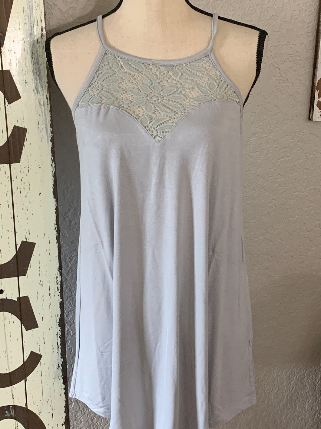 Dove gray rocker tank