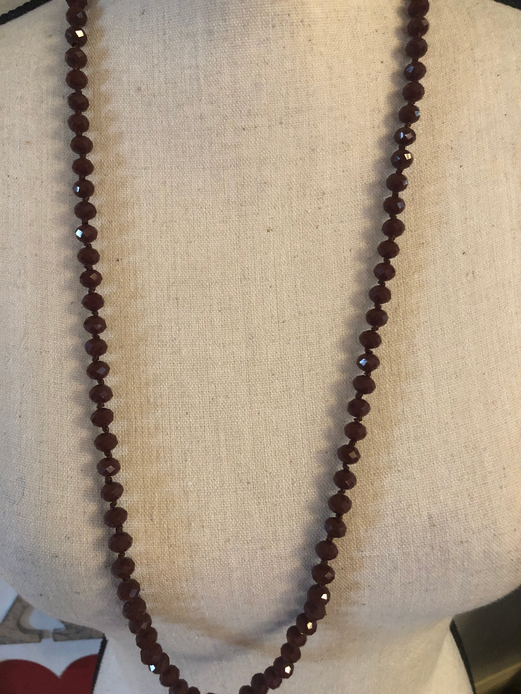 Brown shorty beads