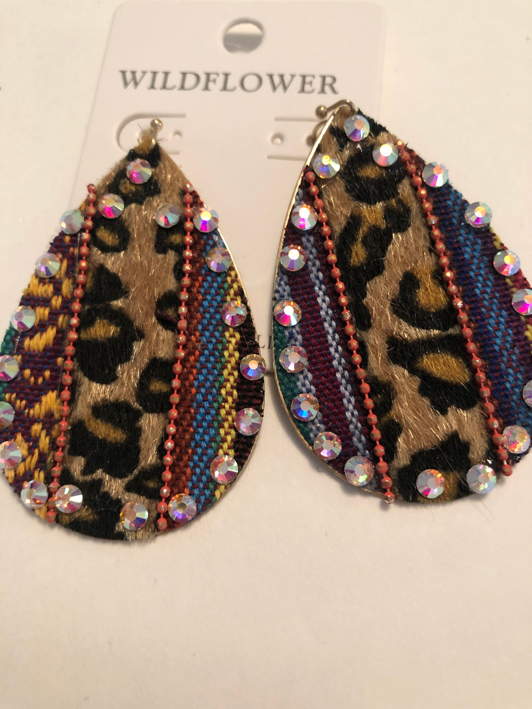 Earrings cheetah serape