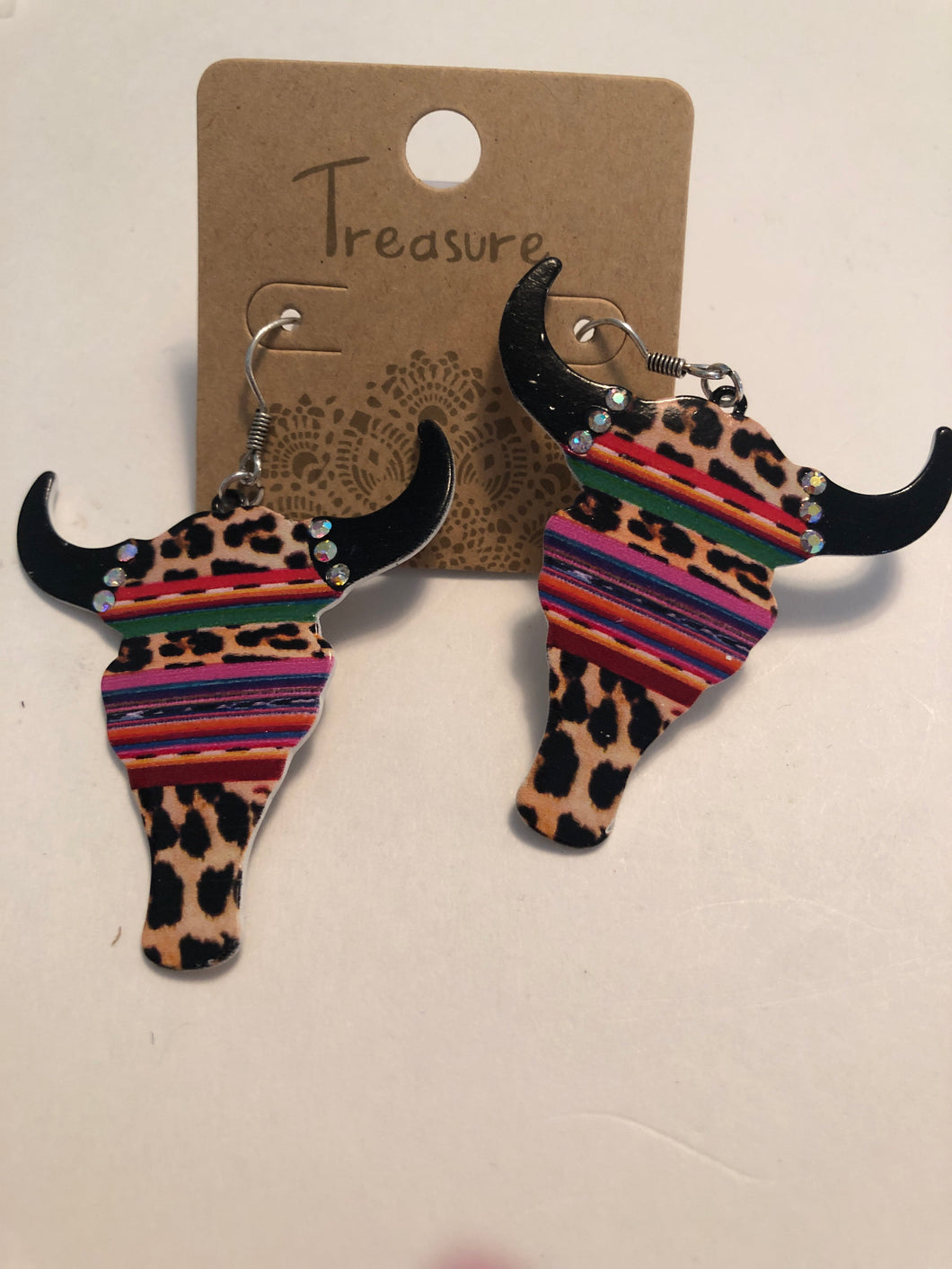 Earrings serape bull