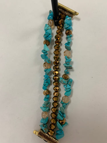 Turquoise with rose gold 38 mm Apple Watch band