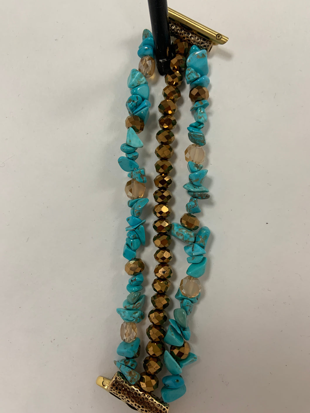 Turquoise with rose gold 38 mm Apple Watch band