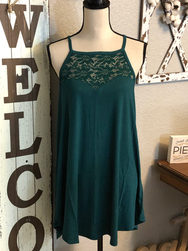 321 Emerald green rocker tank
