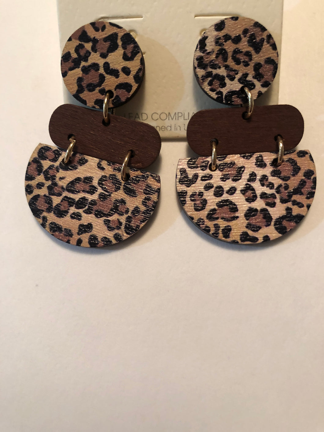 Earrings cheetah circle