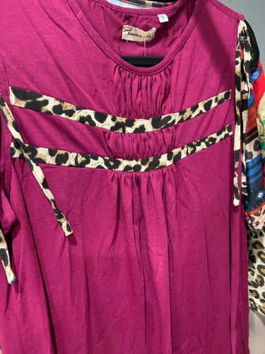 Burgundy and Cheetah tank 11