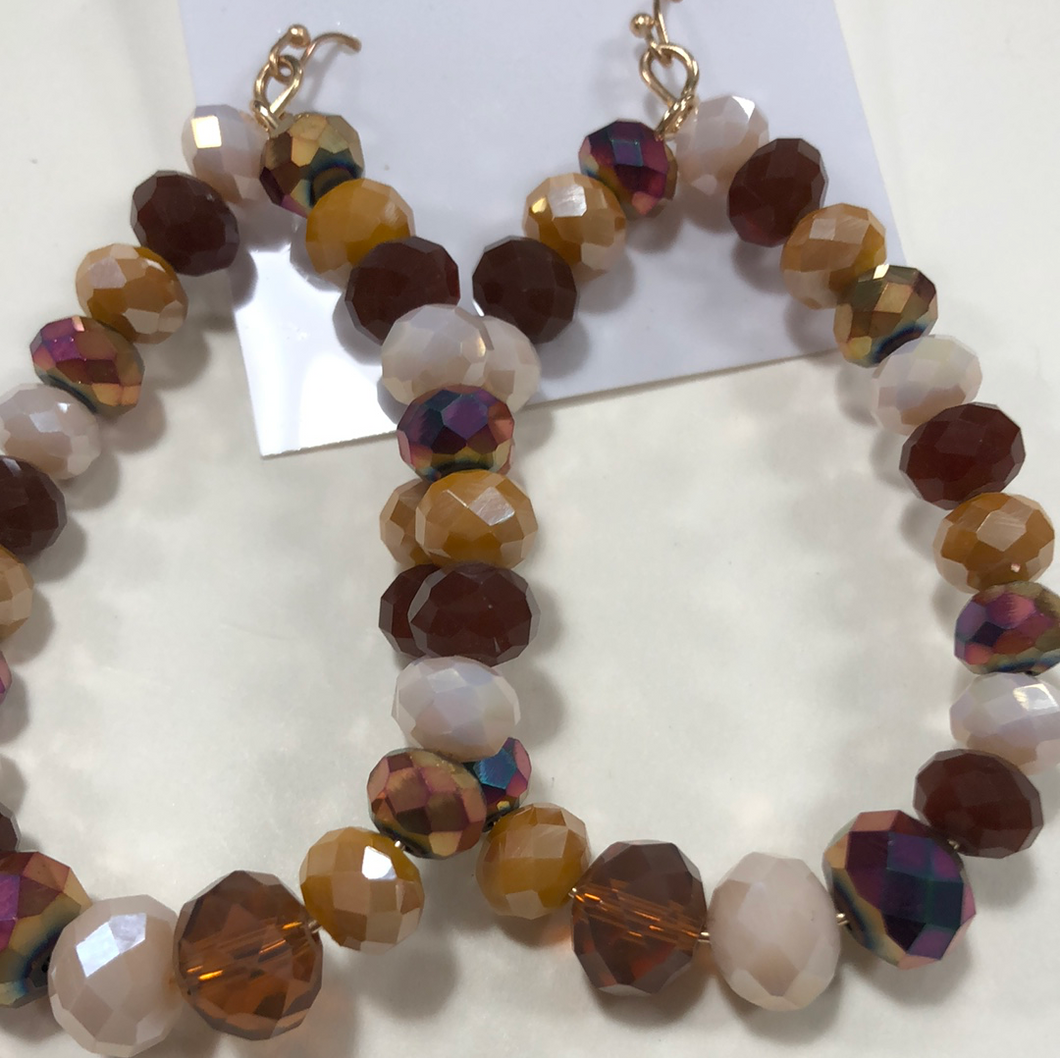 Cranberry mustard earrings