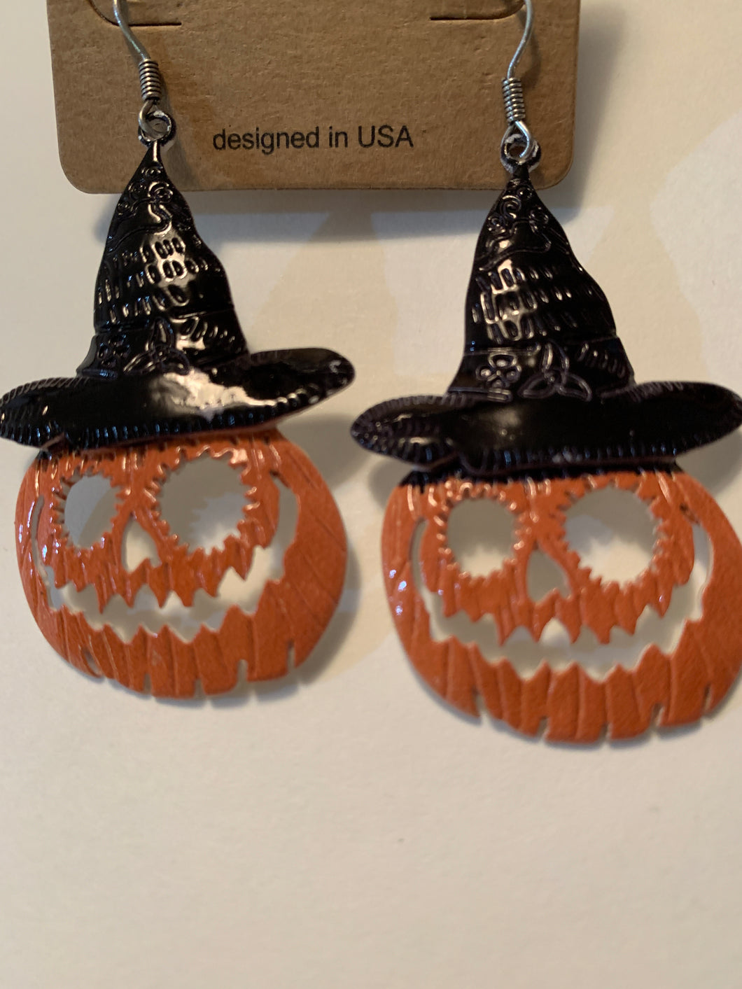 Earrings jack o lantern