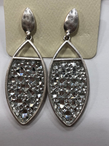 Hammered metal post earrings