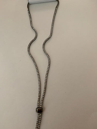 Necklace bling gun metal