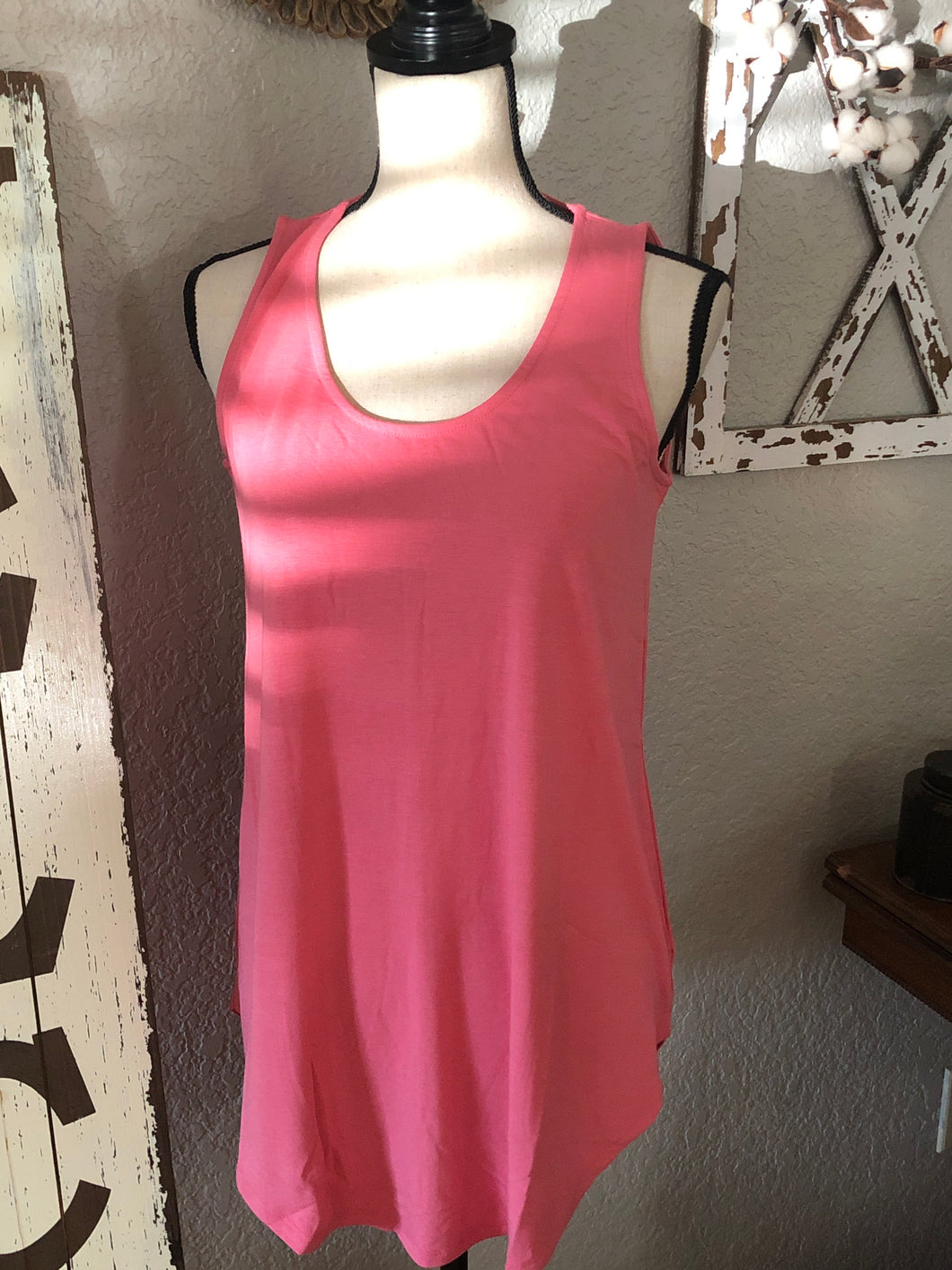 Dusty rose relaxed fit tank