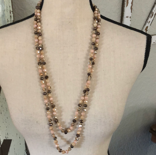 Neutral beaded necklace