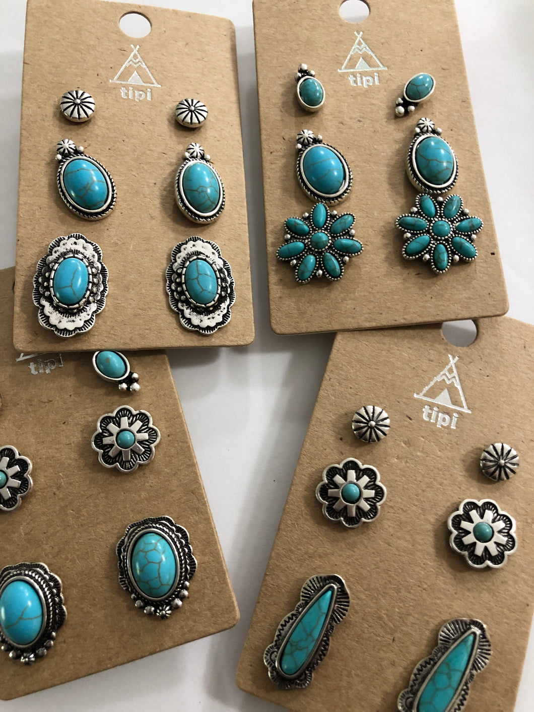 Turquoise 3 pack earrings