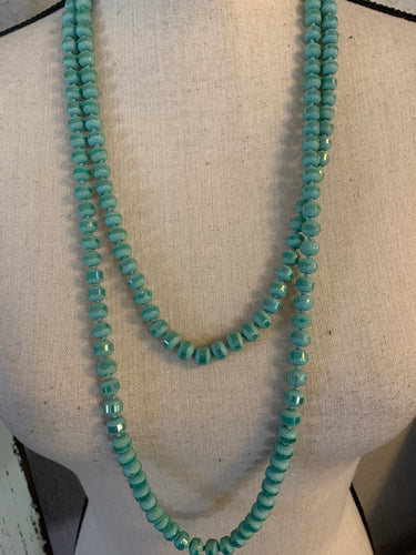Mint candy bead necklace