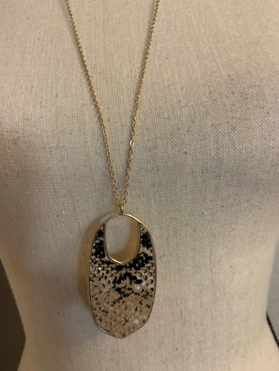 Snakeskin pendant necklace