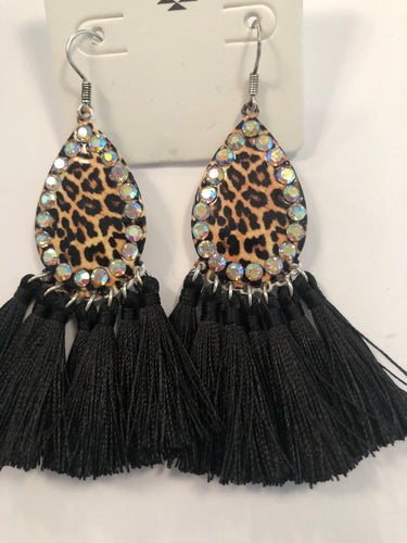 Cheetah tassel earrings 321