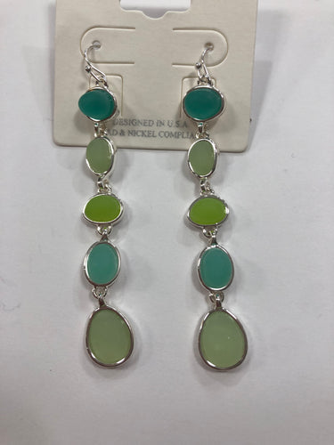 Blue/green earrings