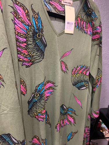 The Indian headdress green