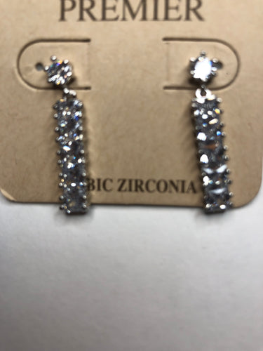 Post bling bar earrings