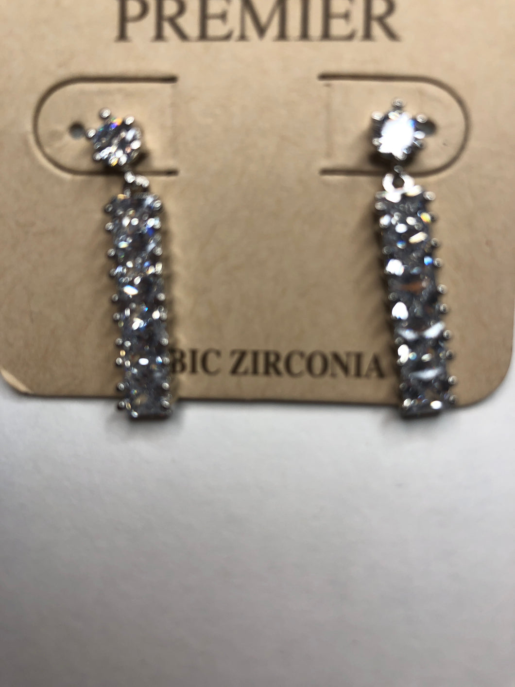 Post bling bar earrings