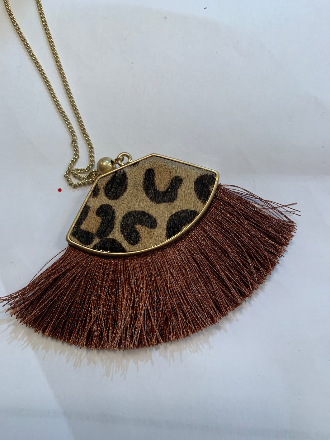 Cheetah tassel necklace 367