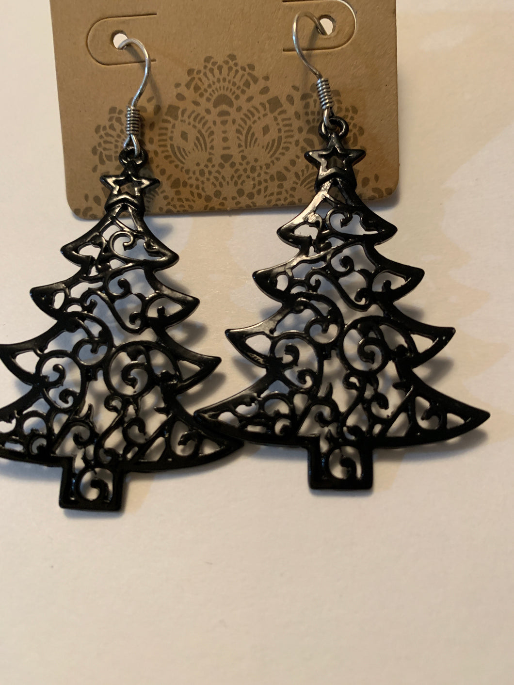 Earrings trees black holiday