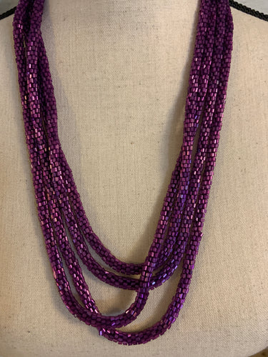 Loopy loo  necklace Purple