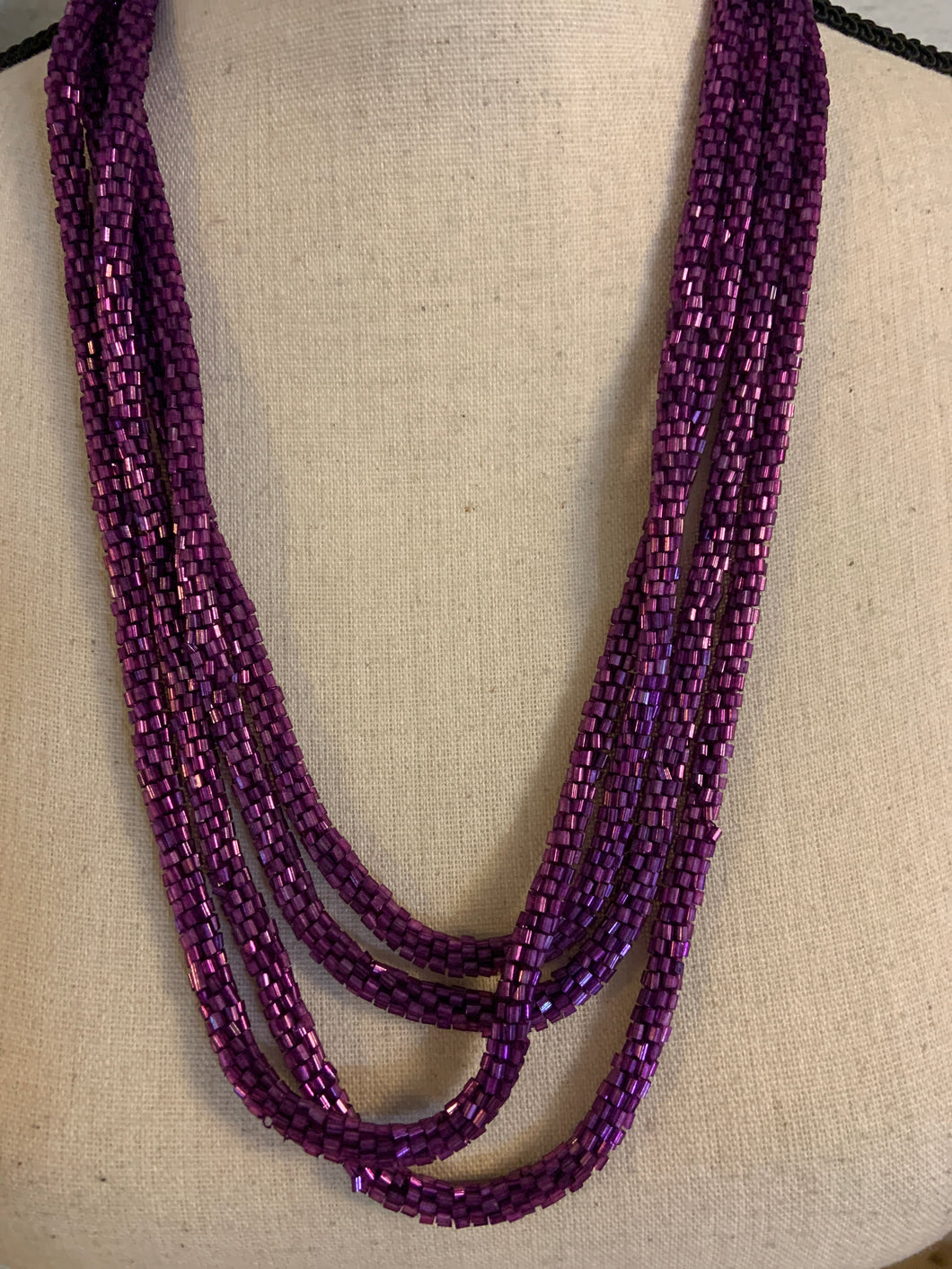 Loopy loo  necklace Purple