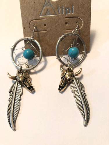 Earrings dream catcher