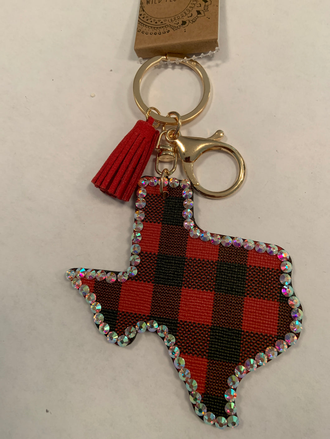 Plaid TX keychain 292