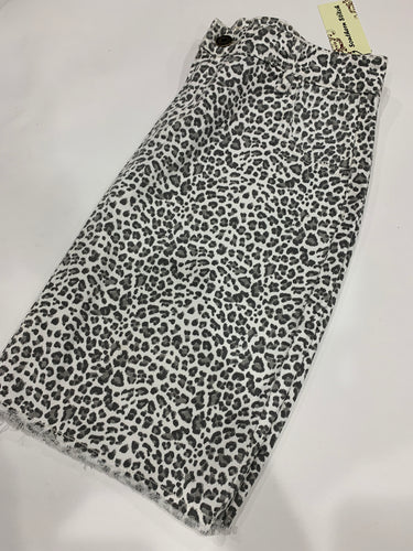 Jean skirt snow cheetah
